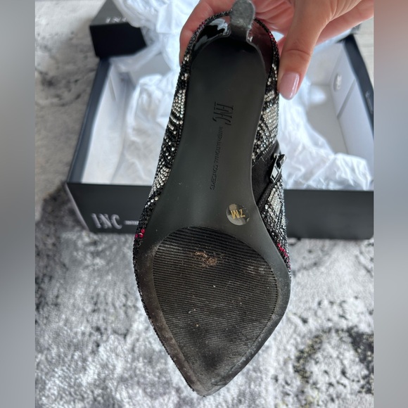 INC Reid’s Plaid Rhinestone Ankle Heeled Boots - Picture 10 of 11